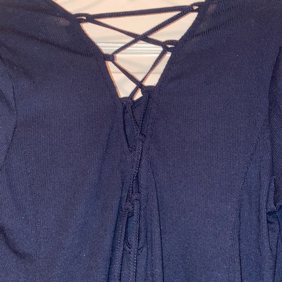 Navy Knit Dress - Picture 2 of 2